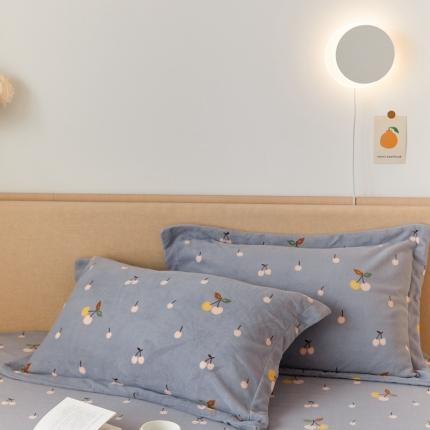 91家纺网 家纺一手货源 找家纺 （总）时光里 2021新款230克牛奶绒印花枕套