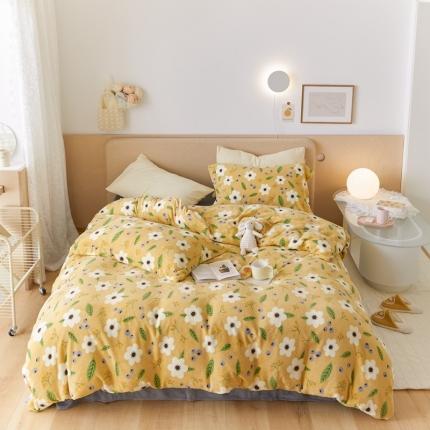 91家纺网 家纺一手货源 找家纺 （总）时光里 2021新款230克牛奶绒印花单被套