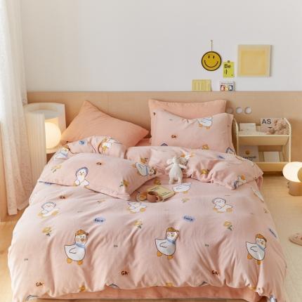 91家纺网 家纺一手货源 找家纺 （总）时光里 2021新款230克牛奶绒印花单被套