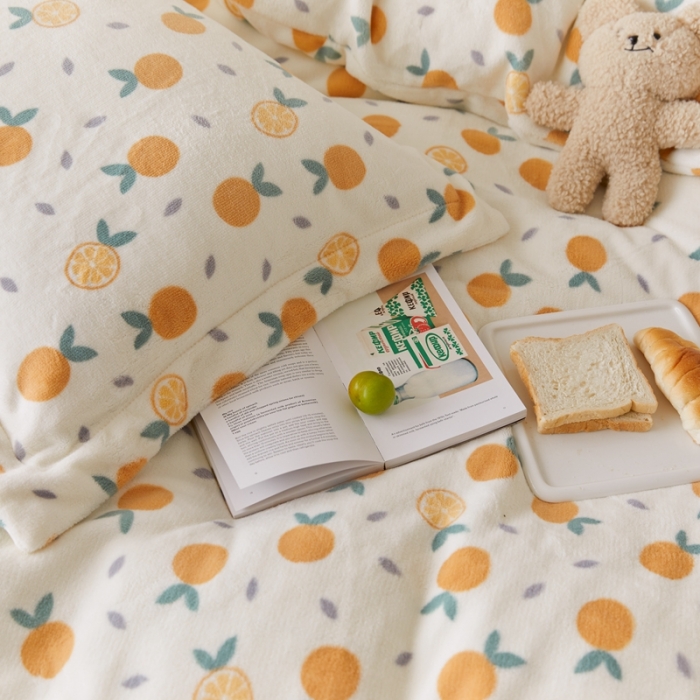 91家纺网 家纺一手货源 找家纺 （总）时光里 2021新款230克牛奶绒印花单被套