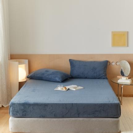 91家纺网 家纺一手货源 找家纺 （总）时光里 2021新款230克牛奶绒纯色单床笠