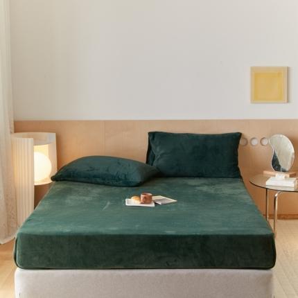 91家纺网 家纺一手货源 找家纺 （总）时光里 2021新款230克牛奶绒纯色单床笠