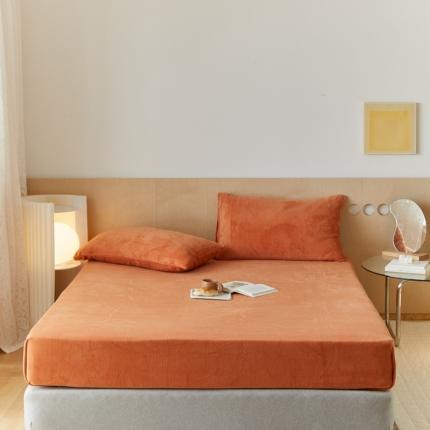 91家纺网 家纺一手货源 找家纺 （总）时光里 2021新款230克牛奶绒纯色单床笠