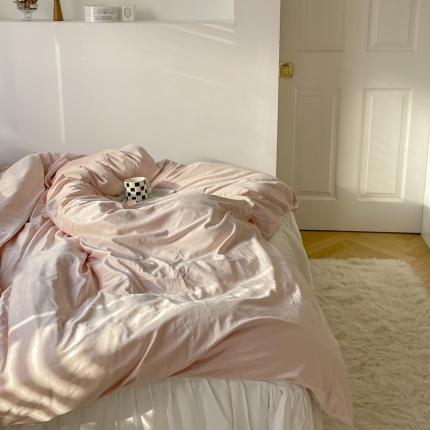 91家纺网 家纺一手货源 找家纺 例外Home2023新款天鹅绒四件套系列-被套 玉粉