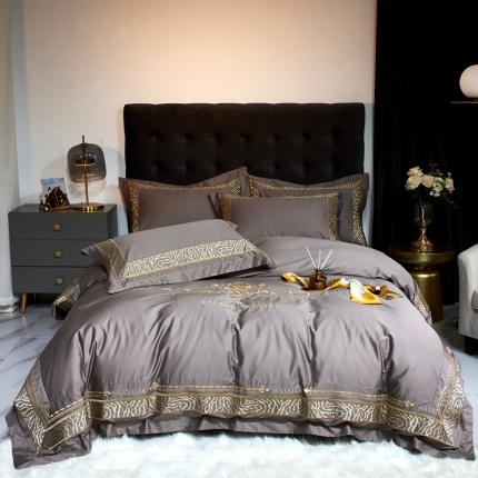 星尚 2021新款秋冬100支长绒棉四件套-拉斐尔 灰色