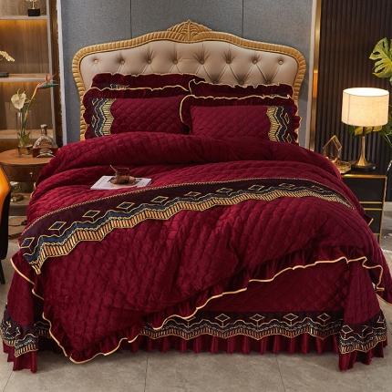 91家纺网 家纺一手货源 找家纺 （总）情恒2025新款皇朝盛世系列全夹棉床盖款四件套