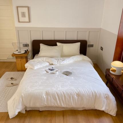 本希家居 2021新款60s木本大提花大豆被芯 珍珠白