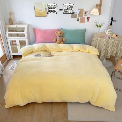 91家纺网 家纺一手货源 找家纺 （总）星期八 2021新款马卡龙牛奶绒四件套