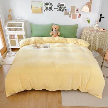 91家纺网 家纺一手货源 找家纺 （总）星期八 2021新款马卡龙牛奶绒四件套