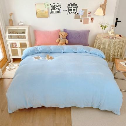 91家纺网 家纺一手货源 找家纺 （总）星期八 2021新款马卡龙牛奶绒四件套