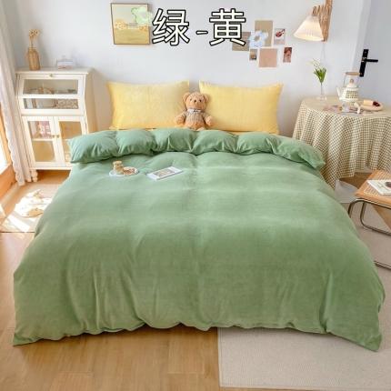 91家纺网 家纺一手货源 找家纺 （总）星期八 2021新款马卡龙牛奶绒四件套