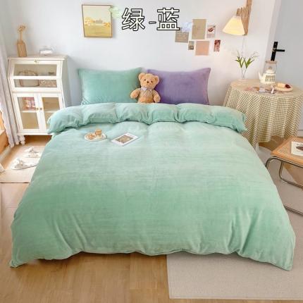 91家纺网 家纺一手货源 找家纺 （总）星期八 2021新款马卡龙牛奶绒四件套