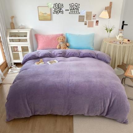 91家纺网 家纺一手货源 找家纺 （总）星期八 2021新款马卡龙牛奶绒四件套