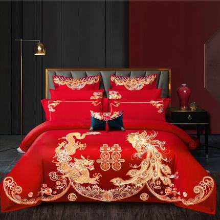 91家纺网 家纺一手货源 找家纺 （总）甜咪咪 2021新款大红婚庆磨毛系列四件套