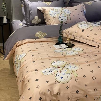 91家纺网 家纺一手货源 找家纺 （总）棉生活 2022新款全棉铂金棉小资系列四件套