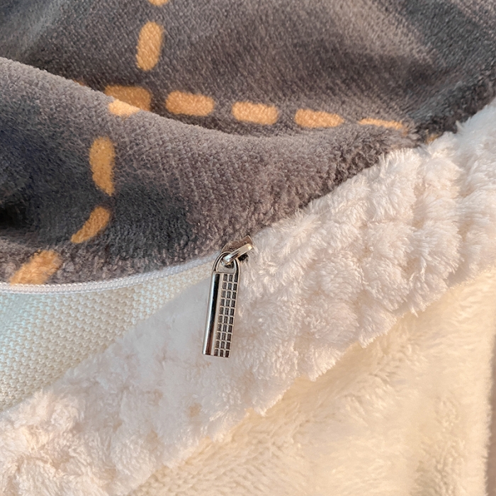 91家纺网 家纺一手货源 找家纺 琪格格 2022大包边保暖四件套 A牛奶绒B兔兔绒-菱形空间