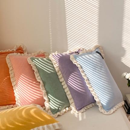 （总）安哆啦家纺 2021新款糖果色单品枕套一对