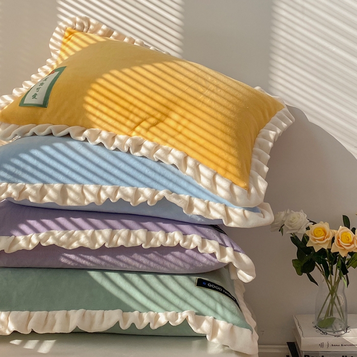 91家纺网 家纺一手货源 找家纺 （总）安哆啦家纺 2021新款糖果色单品枕套一对