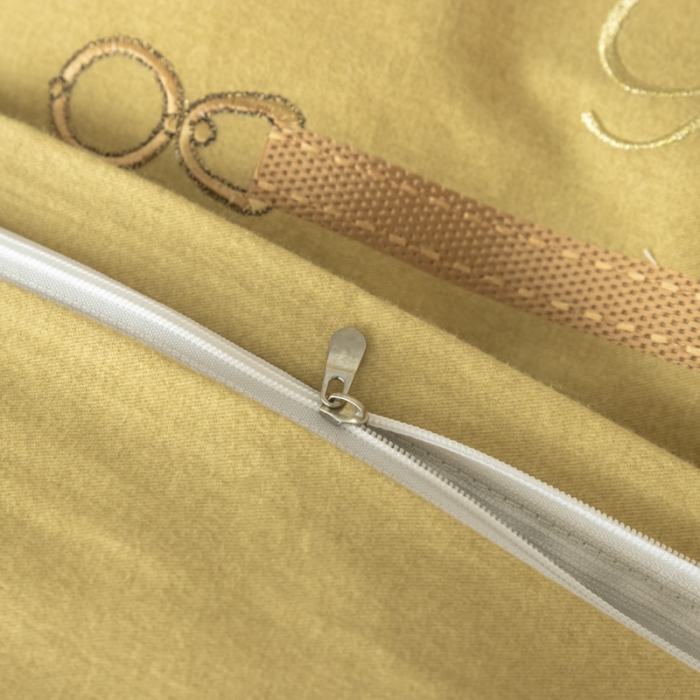 91家纺网 家纺一手货源 找家纺 雲归梦 2021新款全棉生态磨毛刺绣四件套 慕思-米黄