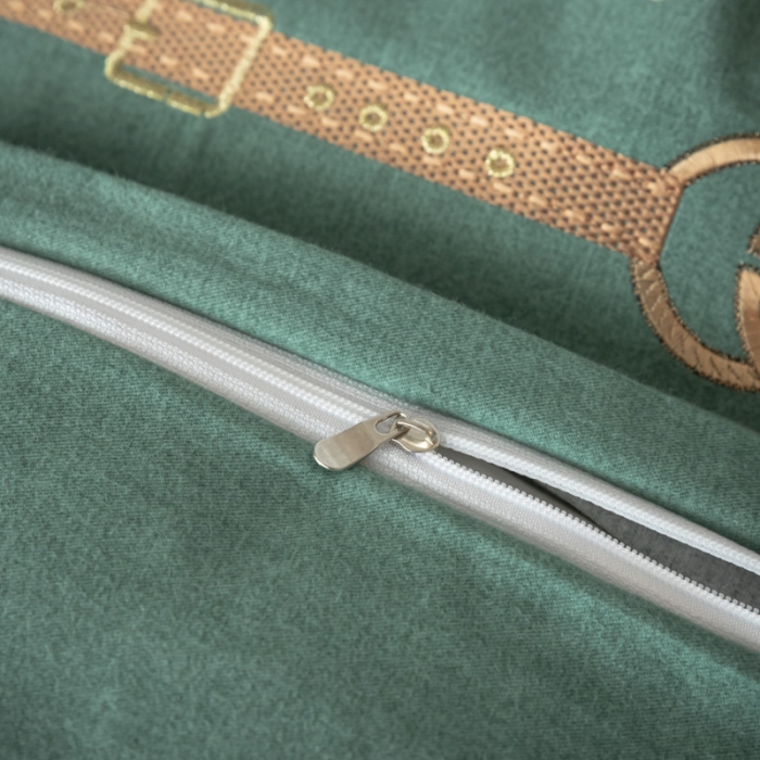 91家纺网 家纺一手货源 找家纺 雲归梦 2021新款全棉生态磨毛刺绣四件套 慕思-青绿