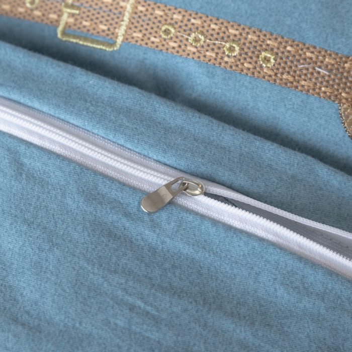 91家纺网 家纺一手货源 找家纺 雲归梦 2021新款全棉生态磨毛刺绣四件套 慕思-天蓝