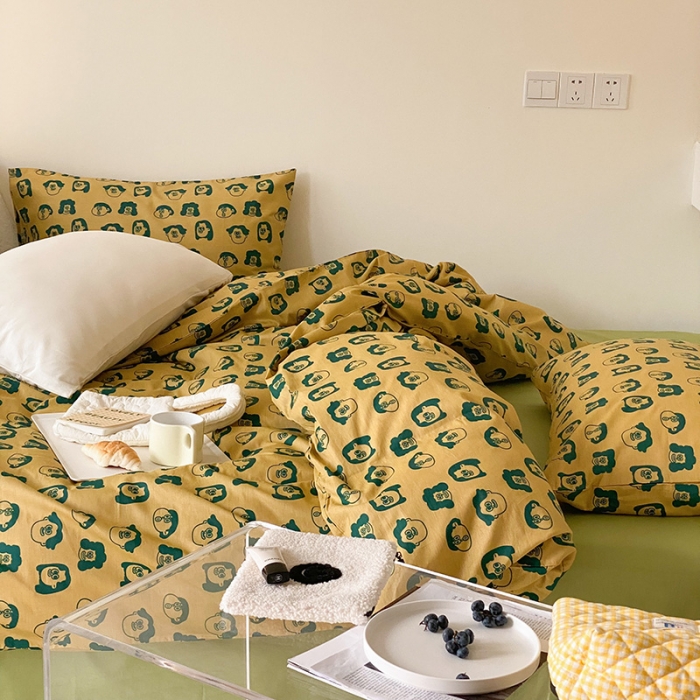 91家纺网 家纺一手货源 找家纺 尺素40s13372全棉Ins博主系列四件套 花西子-小懒人