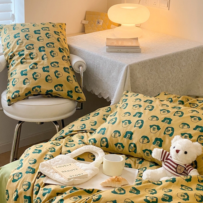 91家纺网 家纺一手货源 找家纺 尺素40s13372全棉Ins博主系列四件套 花西子-小懒人