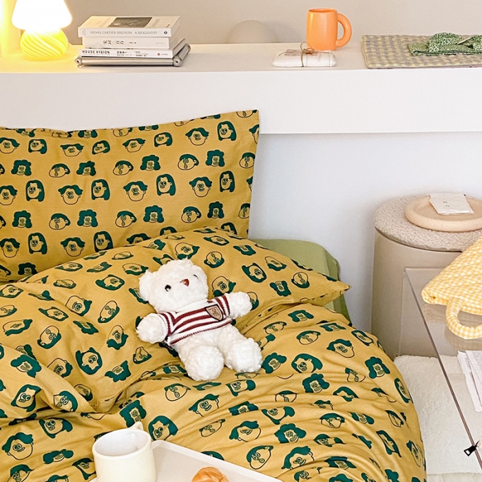 91家纺网 家纺一手货源 找家纺 尺素40s13372全棉Ins博主系列四件套 花西子-小懒人