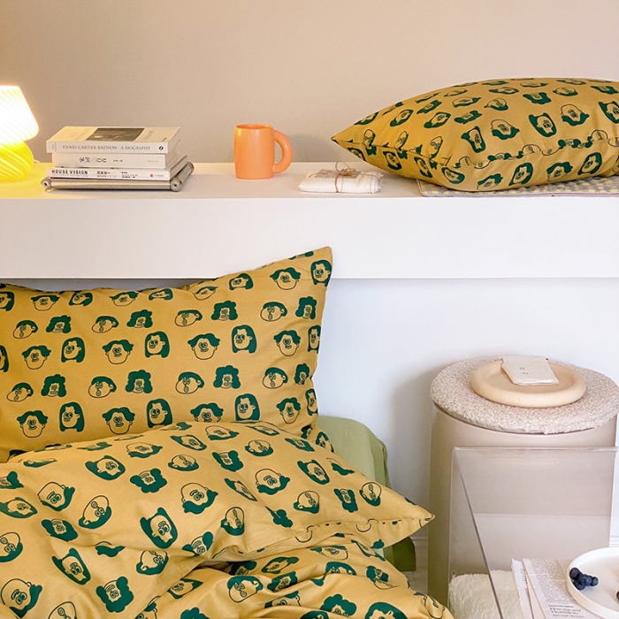 91家纺网 家纺一手货源 找家纺 尺素40s13372全棉Ins博主系列四件套 花西子-小懒人