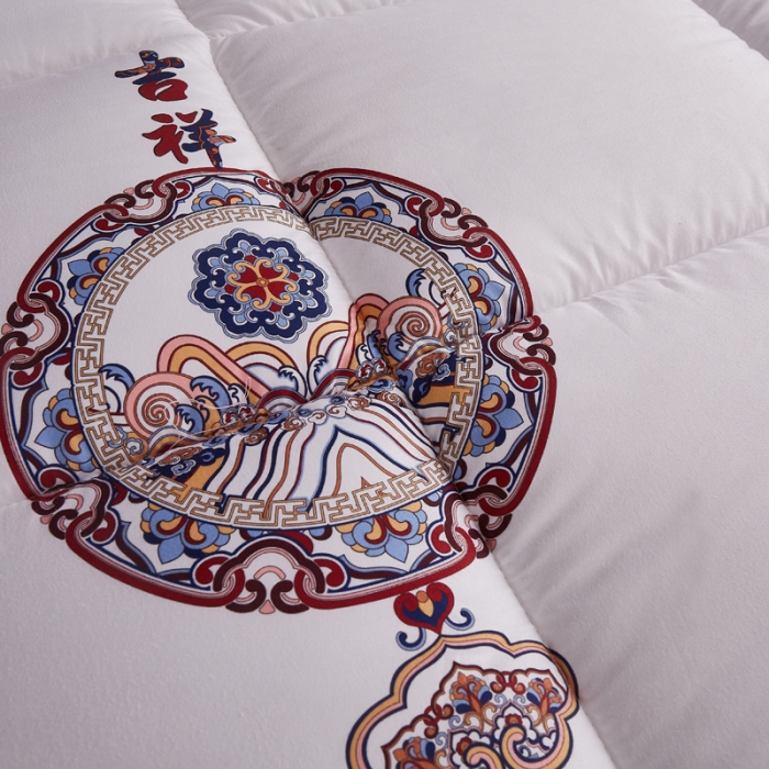 91家纺网 家纺一手货源 找家纺 总欧雅搁2025新款羽丝绒冬被 被子被芯春秋被冬被 吉祥