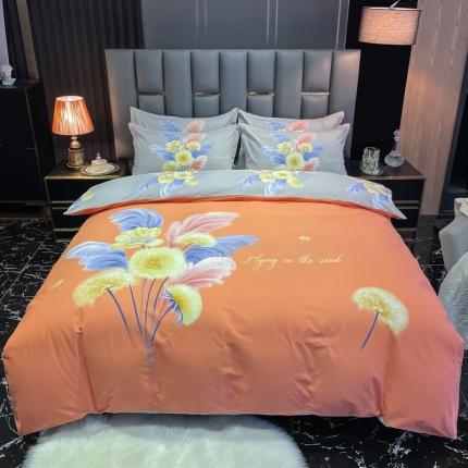 91家纺网 家纺一手货源 找家纺 （总2）金爱家 2021新款大版磨毛花卉系列四件套