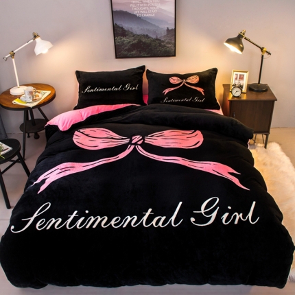 91家纺网 家纺一手货源 找家纺 （总）宅部落 2021新款牛奶绒法莱绒大版卡通四件套