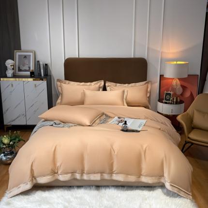 91家纺网 家纺一手货源 找家纺 （总）安妮家居 2021新款全棉轻奢刺绣简约风四件套-米兰