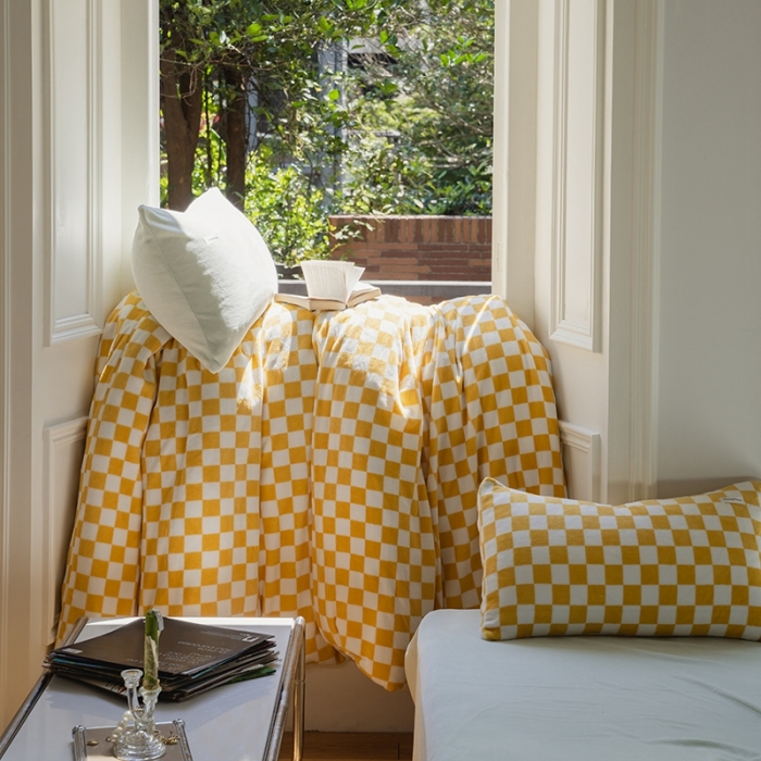 91家纺网 家纺一手货源 找家纺 （总）洋铭区 2021冬季新品棋盘格牛奶绒四件套