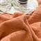 91家纺网 家纺一手货源 找家纺 席之梦2021新款欧式烂花3D立体雕花素色牛奶绒四件套 橘色