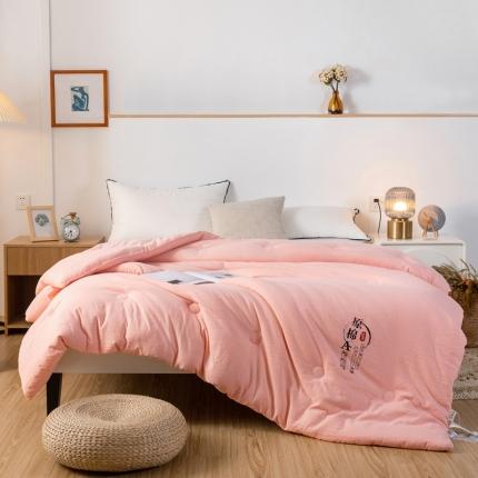 芯恋家居 2025新款水洗原棉大豆纤维被 玉色