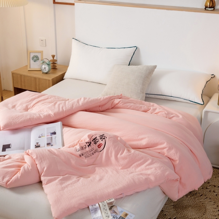 91家纺网 家纺一手货源 找家纺 芯恋家居 2025新款水洗原棉大豆纤维被 玉色