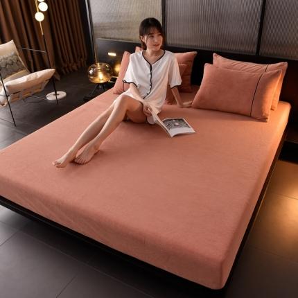 91家纺网 家纺一手货源 找家纺 （总）简爱家纺 2025新款高克重牛奶绒纯色单床笠