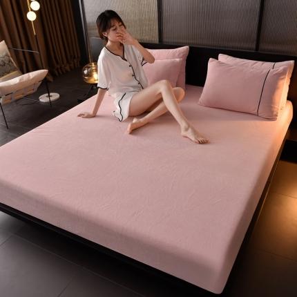 91家纺网 家纺一手货源 找家纺 （总）简爱家纺 2025新款高克重牛奶绒纯色单床笠