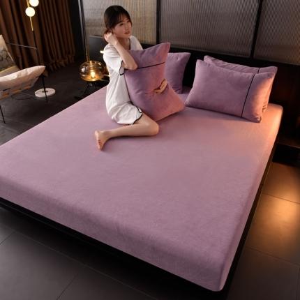 91家纺网 家纺一手货源 找家纺 （总）简爱家纺 2025新款高克重牛奶绒纯色单床笠