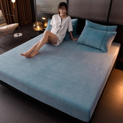 91家纺网 家纺一手货源 找家纺 （总）简爱家纺 2025新款高克重牛奶绒纯色单床笠