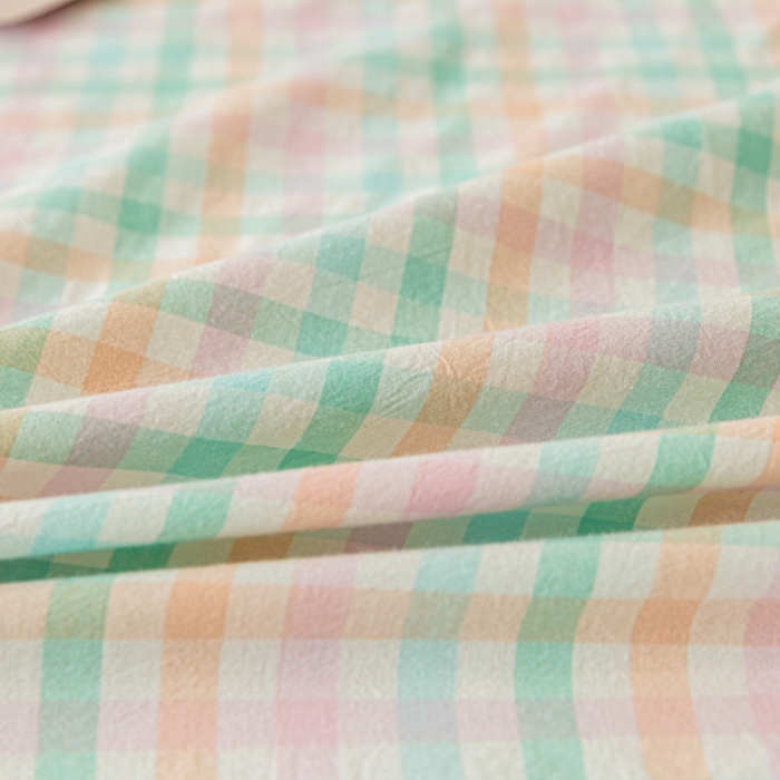 91家纺网 家纺一手货源 找家纺 ab家纺 2021新款全棉水洗棉单品床笠 冰淇淋绿