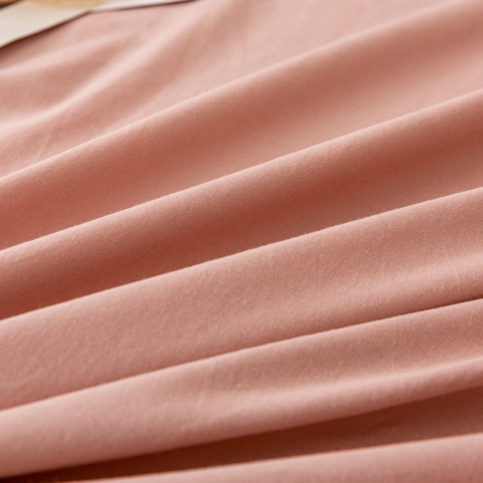 91家纺网 家纺一手货源 找家纺 ab家纺 2021新款全棉水洗棉单品床笠 豆沙