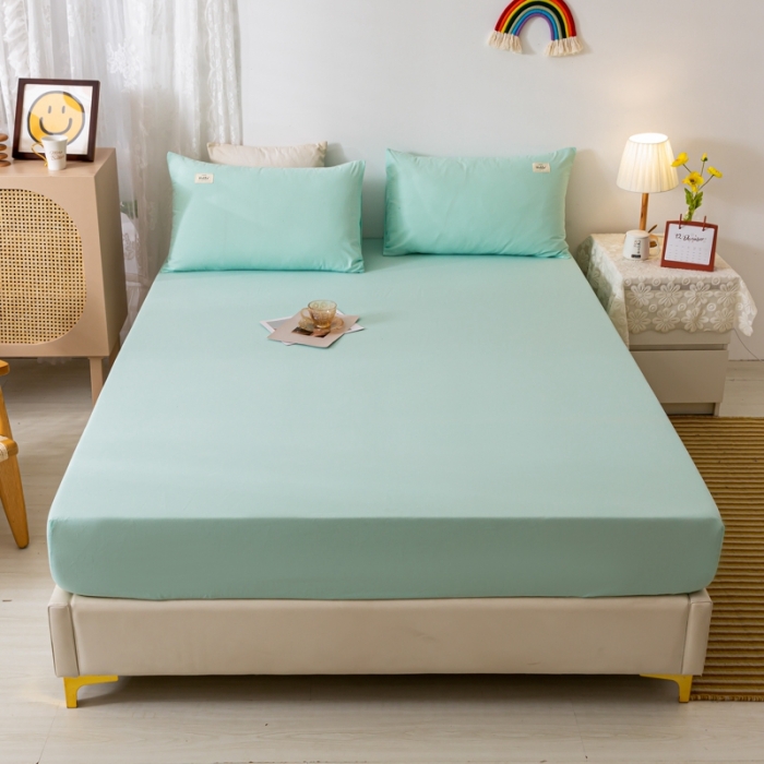 91家纺网 家纺一手货源 找家纺 ab家纺 2021新款全棉水洗棉单品床笠 梵星蓝