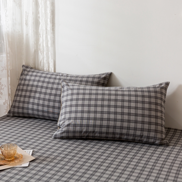 91家纺网 家纺一手货源 找家纺 ab家纺 2021新款全棉水洗棉单品床笠 加州灰