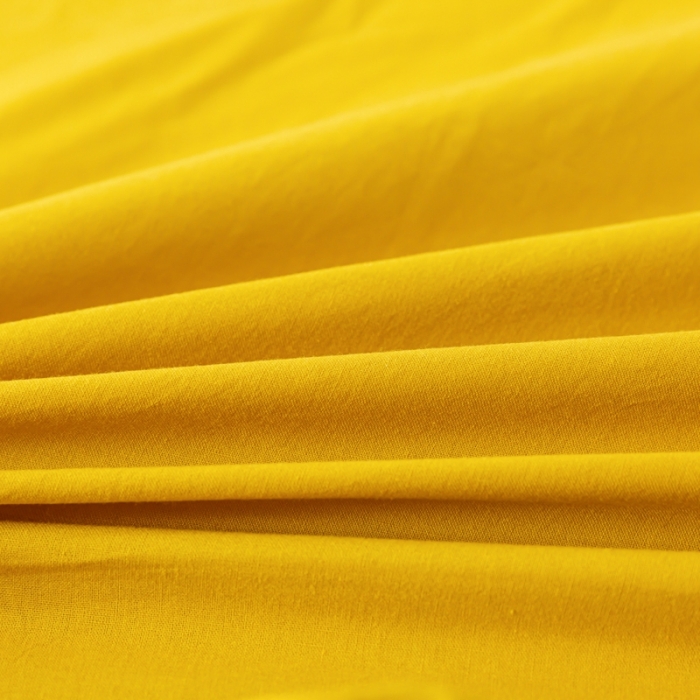 91家纺网 家纺一手货源 找家纺 ab家纺 2021新款全棉水洗棉单品床笠 姜黄