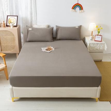 ab家纺 2021新款全棉水洗棉单品床笠 浅灰