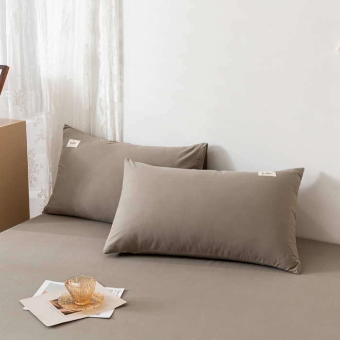 91家纺网 家纺一手货源 找家纺 ab家纺 2021新款全棉水洗棉单品床笠 浅灰