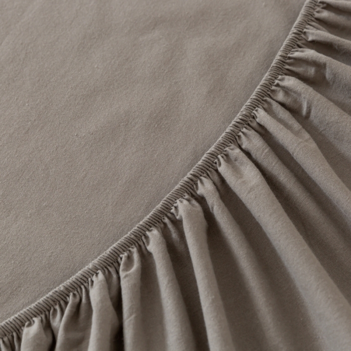 91家纺网 家纺一手货源 找家纺 ab家纺 2021新款全棉水洗棉单品床笠 浅灰