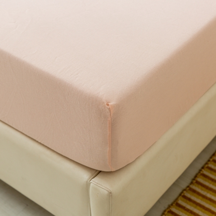 91家纺网 家纺一手货源 找家纺 ab家纺 2021新款全棉水洗棉单品床笠 香芋粉